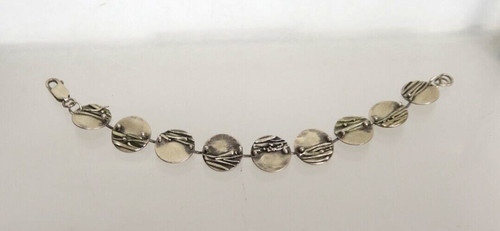 Unique A.J. Sterling Silver Artistic Bracelet