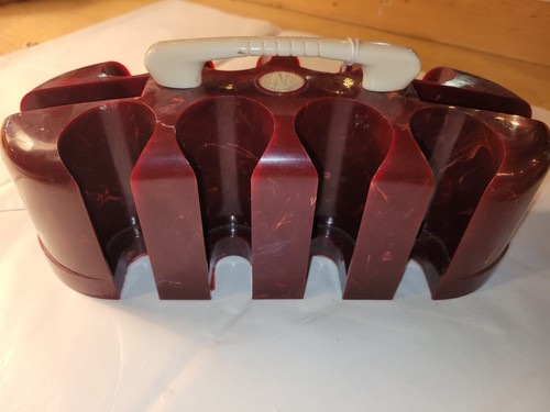 Vintage Victory Bakelite Poker Chip Set w/ Plastic Chips Case Holder