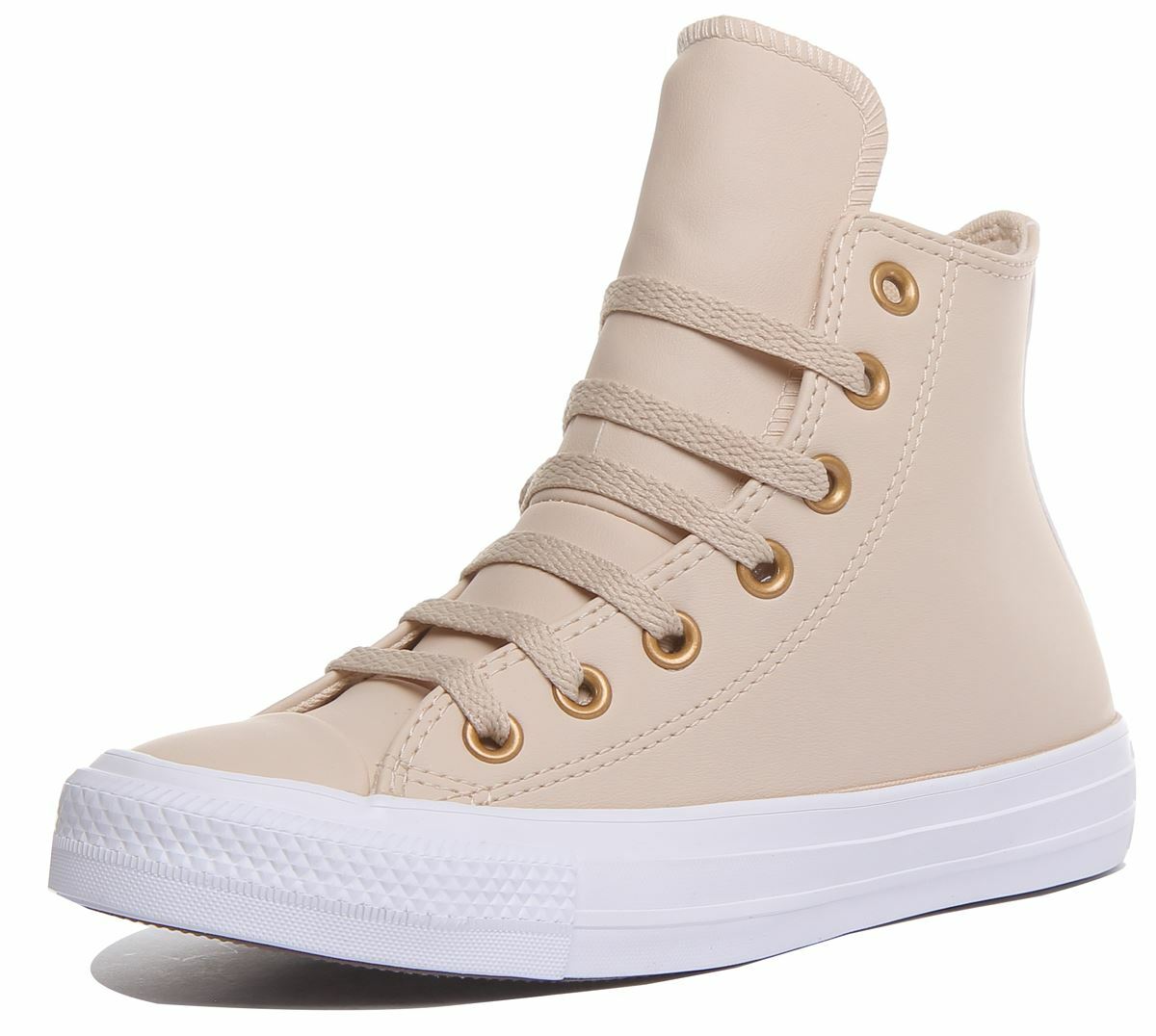 Converse 568660C Ctas Hi Lace Up Casual Trainer In Cream Size US 5 - 11 |  eBay