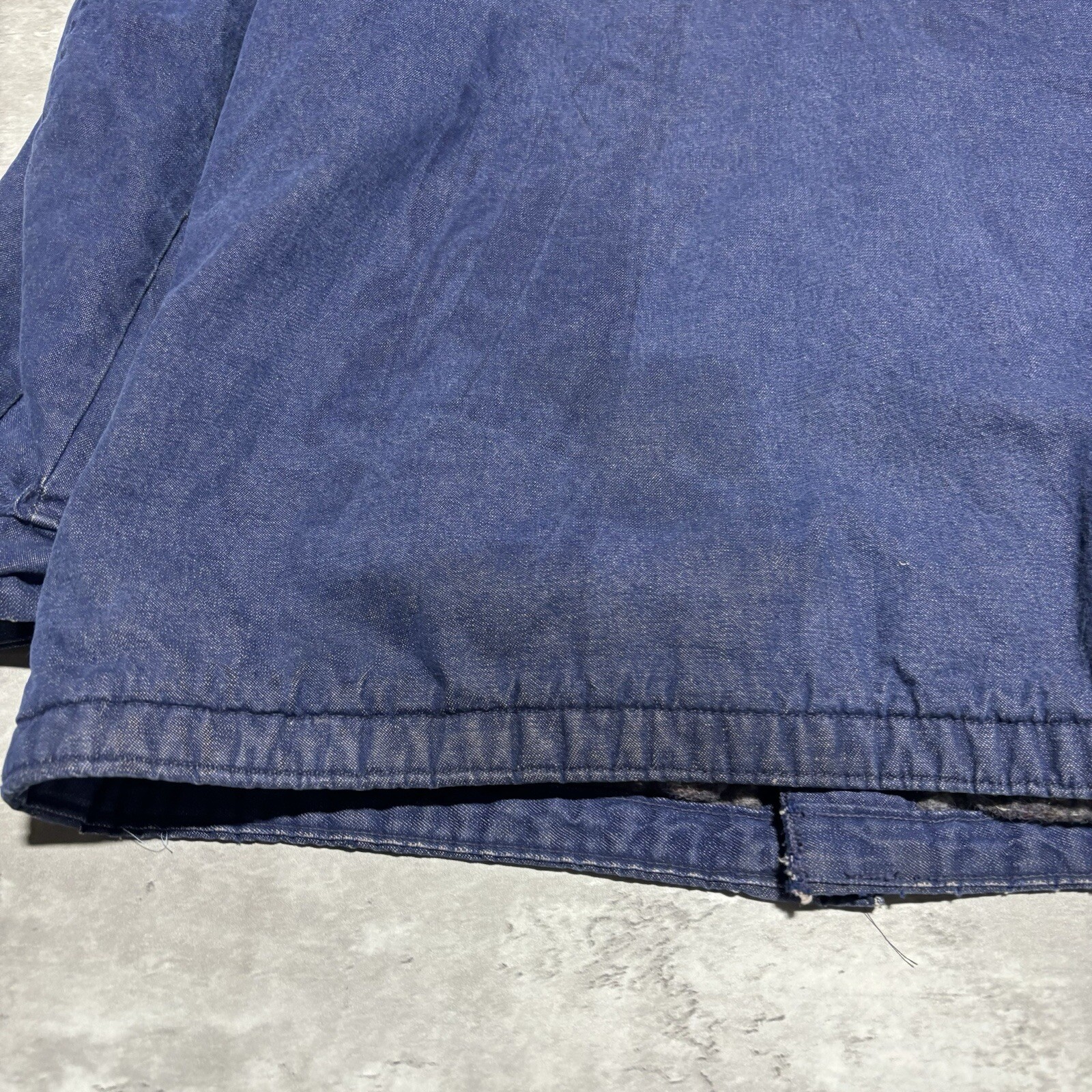 Vintage Wrangler Chore Jacket Men's 42 Blue Denim Blue Bell Blanket Lined USA*