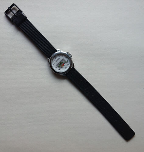 Emes Quartz Armbanduhr Kinderuhr Water Resistant schwarz Fußball Tor 21,5 cm - Bild 1 von 12