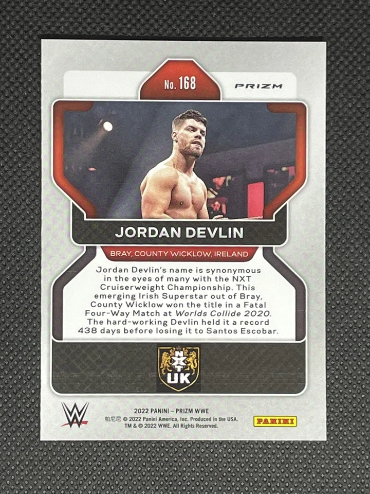 2022 Panini Prizm WWE - Jordan Devlin SILVER Prizm #168 - Image 2 of 2