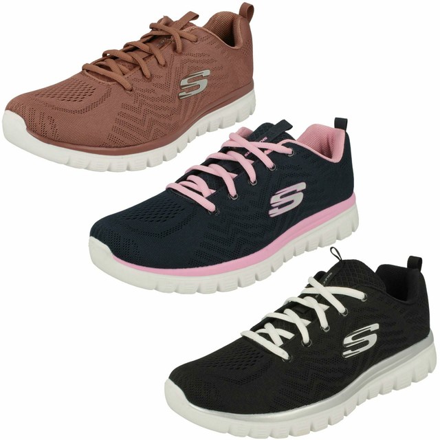 skechers white plimsolls