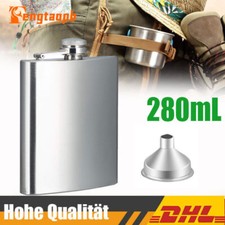 280ml Flachmann mit Schraubverschluss Trichte...
