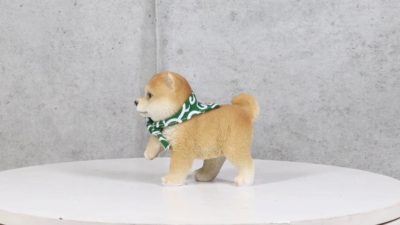 shibaさん Lifelike Adorable Playful Japanese Shiba Inu Puppy Dog with Scarf