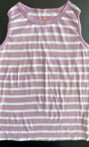 Mini Boden Sz 11-12 Girls Purple Stripe Tank And Beach Top - Picture 3 of 5