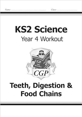 KS2 Wissenschaftsjahr vier Training: Zähne, Verdauung & Nahrungsketten von CGP Books NEU