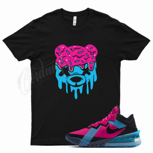 Black DRIPPY T Shirt for Lebron 18 Fury Fireberry Pink Neon Nights South Beach  - Picture 1 of 3