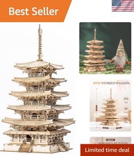 275-Piece 3D Puzzle - Retro Pagoda Model Kit for Adults - Unique DIY Gift
