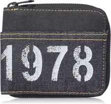 Diesel Men's SKOOLDWALLY Zippy HIRESH S-Wallet, Blue/Black,UNISEX RARE