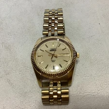Timex Indiglo Watch Gold Tone Day Date NEEDS BATTERY