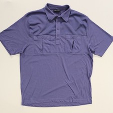 Tom Hagan Men’s Purple Polo Shirt Short Sleeve  Size L Large