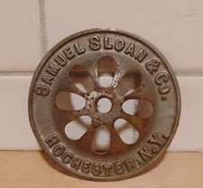 Antique Farmhouse Brass Tub Drain Strainer Samuel Sloan : Rochester NY