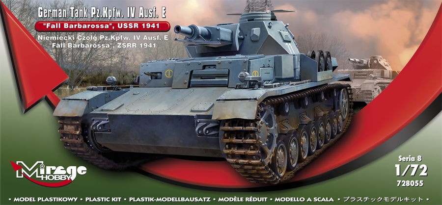 Mirage Hobby 728055 - 1:72 German Tank Pz.Kpfw.IV Ausf. E Fall Barbarossa USSR 1