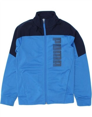 Puma Jungen Grafik Trainingsanzug Oberteil Jacke 9-10 Jahre Blau Colourblock YG05