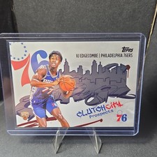 2025 Topps VJ Edgecombe Rookie Autograph Clutch City Prospects 76ers #CC-3