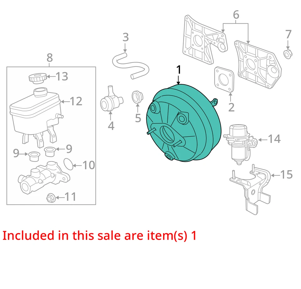 Jeep Wrangler 2007 potenciador de freno OEM 181 k millas - LKQ408637687 Foto 4 de 4