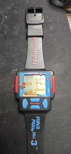 Vintage Super Mario Bros. 3 Nintendo NES Nelsonic Game Watch Wristwatch 1990