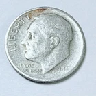 1948 S Roosevelt Dime 90% Silver Circulated Coin Free Shipping #8773