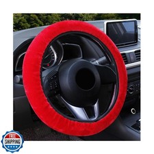 Augeny Fuzzy Car Steering Wheel Cover, Anti-Slip Soft Plush Steering Wheel Pr