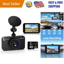 Advanced 1080P FHD Dash Camera with G-Sensor  Parking Monitor - 32GB Included