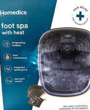 Homedics Bubble Bliss Deluxe Targeted Acupressure Toe Controls Foot-Bath w/Heat
