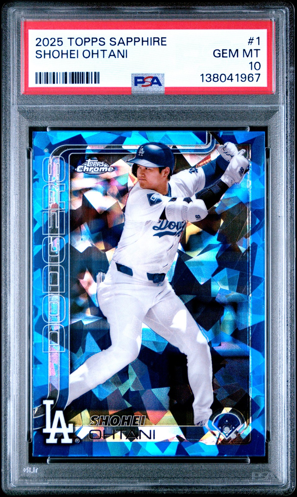 2025 TOPPS CHROME SAPPHIRE #1 SHOHEI OHTANI PSA 10