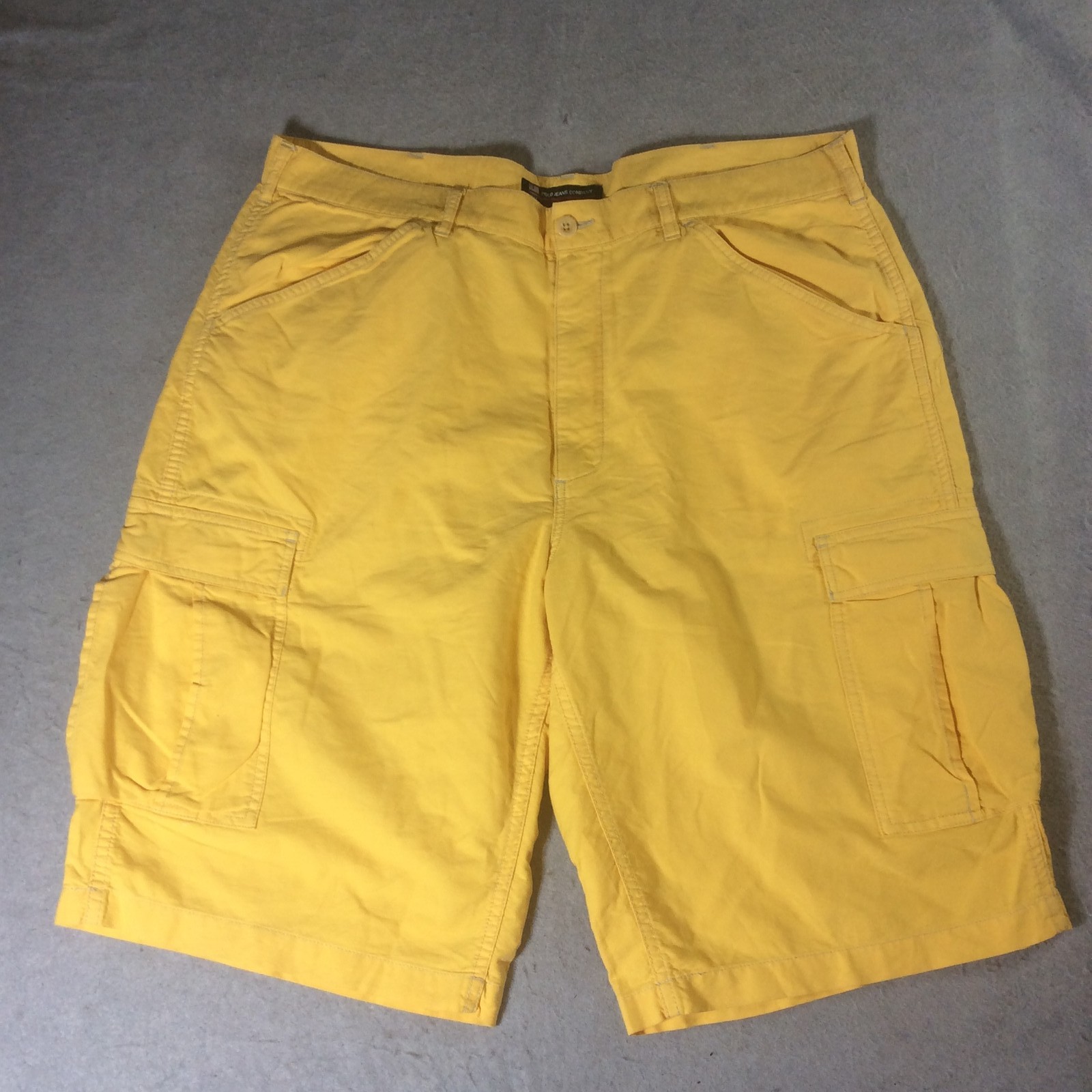 Polo Jeans Co. Ralph Lauren Cargo Shorts Men's Sz 38 Yellow 13 in Inseam Pockets