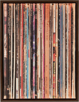 Sylvie Record Album Sleeves Framed Canvas Wall Art by Robert Cadloff, 18X24 Waln