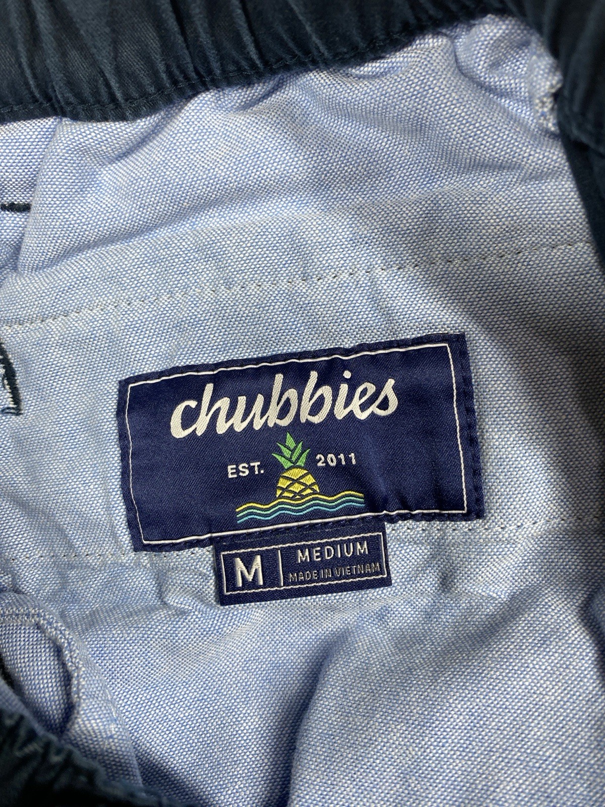 Chubbies Shorts Mens Med Blue Chinos 5.5" Inseam The Staples Stretch Camp Casual