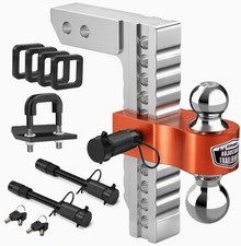 Adjustable Trailer Hitch For 2 Receiver Dual Solid Ball 2 And 2 516 10 Dro