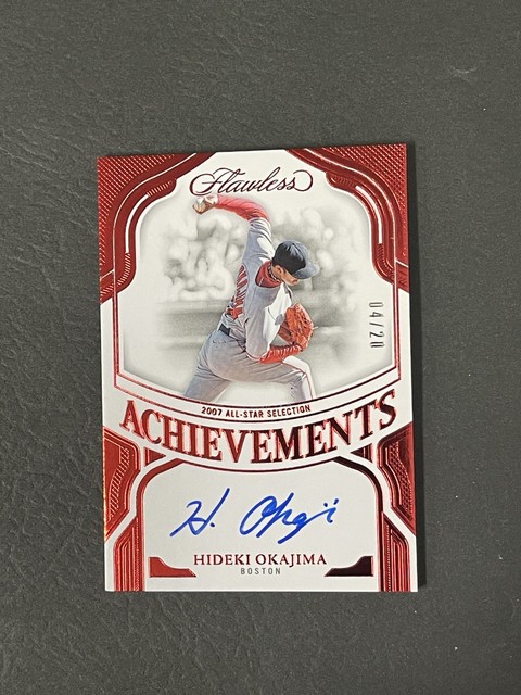 2025 Flawless Hideki Okajima Auto /20 ACHIEVEMENTS red sapphire Boston Red Sox