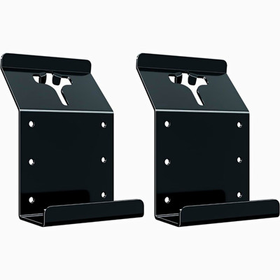 Highwild 2-pack Steel T-post Target Hanger Brackets Pair Black Metal