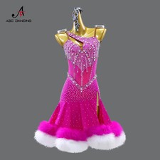Latin Dance Dress Womens Stage Performance Outfits Ballroom Party Prom Clothes