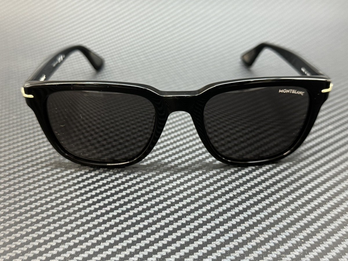 MONT BLANC MB0302S 006 Black Grey Men's 53 mm Medium Sunglasses | eBay