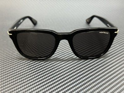MONT BLANC MB0302S 006 Black Grey Men's 53 mm Medium Sunglasses | eBay