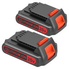 3.0Ah Battery for Black and Decker 20V Lithium Battery LBXR20, with All Black...