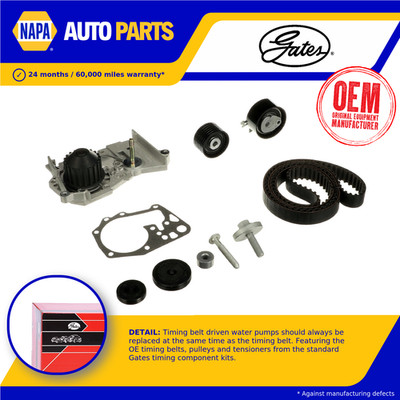 Timing Belt & Water Pump Kit fits RENAULT WIND E4M 1.6 2010 on K4M854 Set Gates