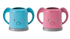 InchBug MyDrinky Pouch Holder, No-Squeeze, 2-Pack Pink Sorbet/Aqua