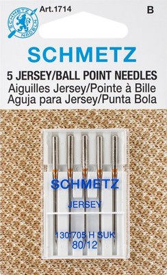 Jersey Ball Point Machine Needles Size 12/80 5/Pkg
