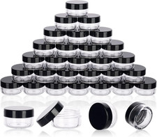 5 Gram Sample Containers with Lids, 50 Count 5ML Sample Jars, Empty Cosmetic Con