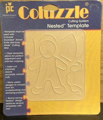 Provo Craft Coluzzle Cutting System Nested Template Doll Boy Girl Gingerbread
