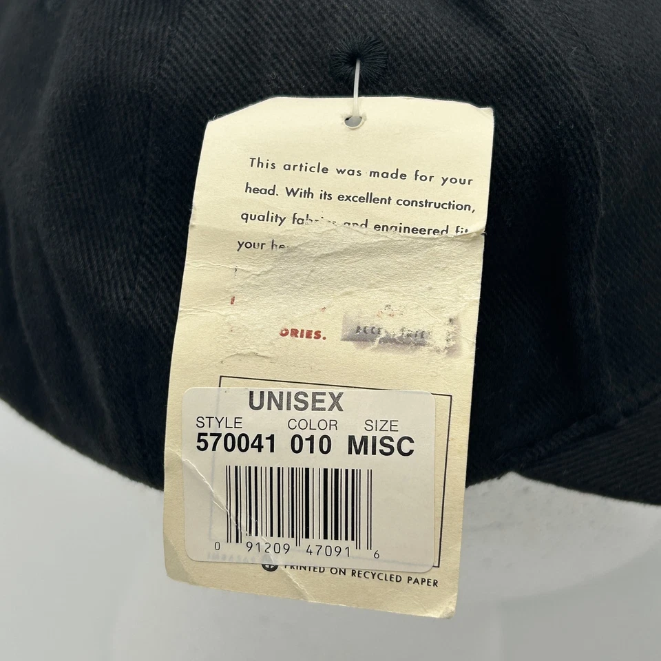 Vintage Nike Air Hat Cap Strap Back Black Uptempo 90s Basketball Deadstock NEW - Image 4 of 4