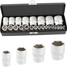 TECPO STECKSCHLÜSSEL-SATZ 24-TEILIG ZOLL WERKZEUG NÜSSE STECKNÜSSE ZÖLLIG NUSS