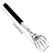 Extendable-Back Scratcher Stainless Steel Skeleton Hand Telescopic Itch Relief-U