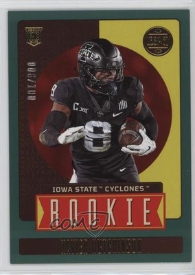 2023 Panini Legacy Rookies Green 6/100 Xavier Hutchinson #195 Rookie RC 0q26