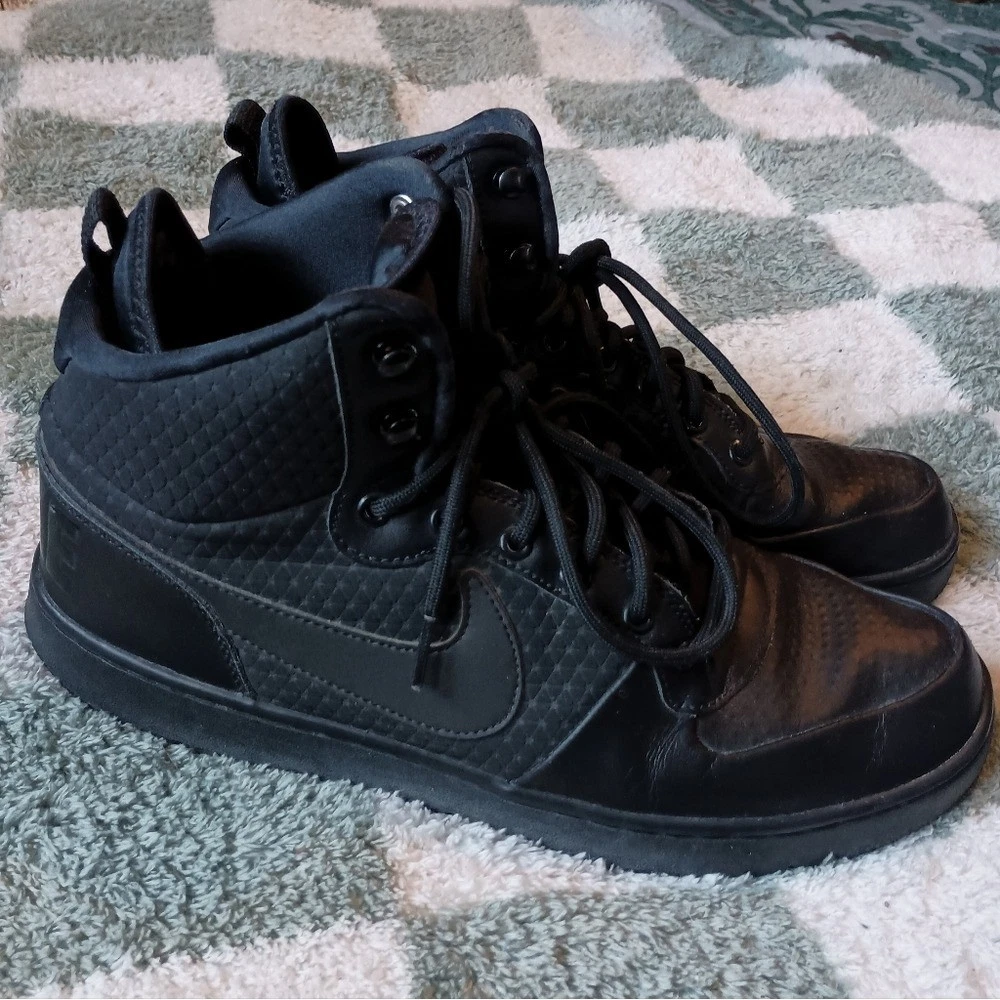 Nike Court Borough Winter Mid Triple Black | eBay display picture 1