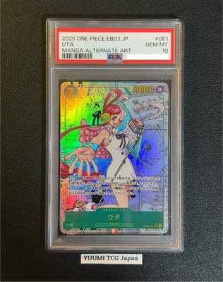 PSA 10 Uta EB03-061 Manga Alt Art Comic Parallel ONE PIECE Card Heroines Edition