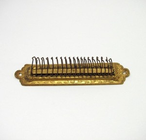 Antique Spencerian Nibs Pen Ink ADV Brass Spiral Wire Fountain Pen Rack Holder