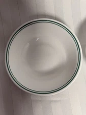 Two Corelle Rosemarie 6" Bowl Green Stripe Corning Ware Vintage